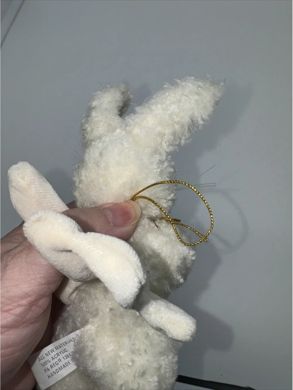 BOYDS BEARS PLUSH ORNAMENT ANGEL BUNNY CELESTE 1994 JOINTED EASTER
